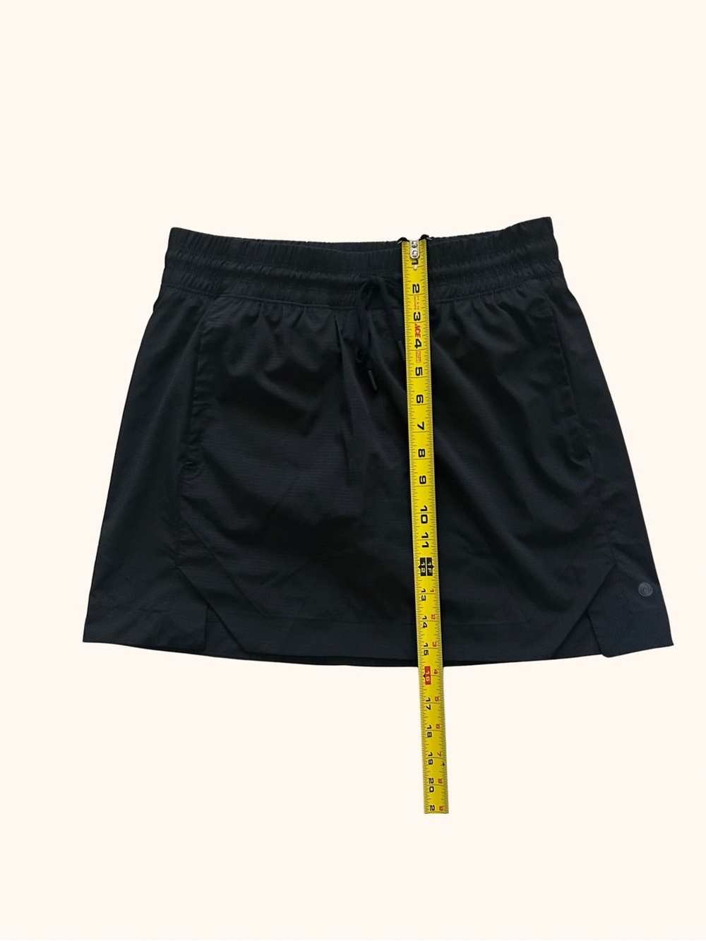 Apana Black Mini Skort Athletic Drawstring Skort Pockets - Picture 6 of 9